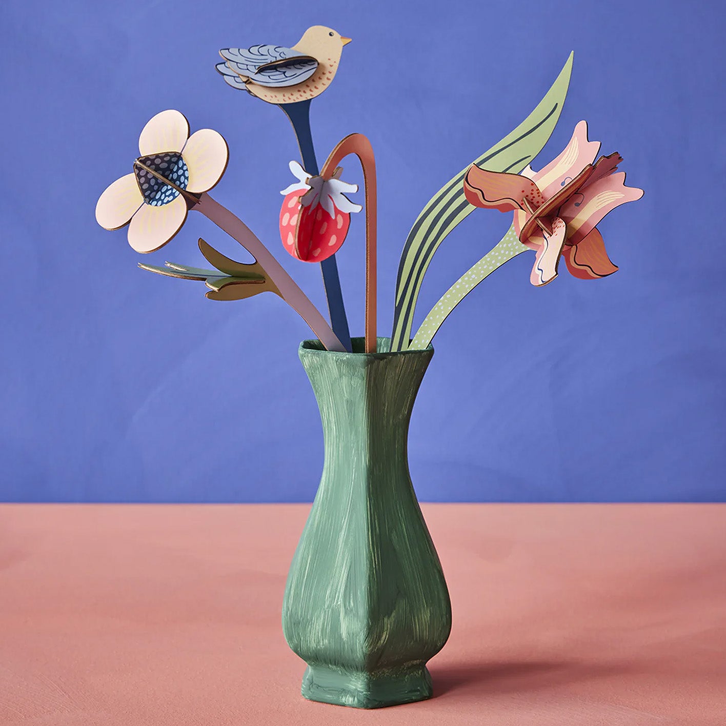 3D Cardboard Model Kit | Object Artist | Bouquet | A4 | William Morris | Studio Roof