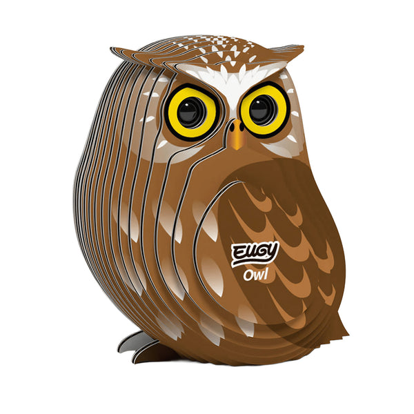 3D Cardboard Model Kit | Owl | Eugy