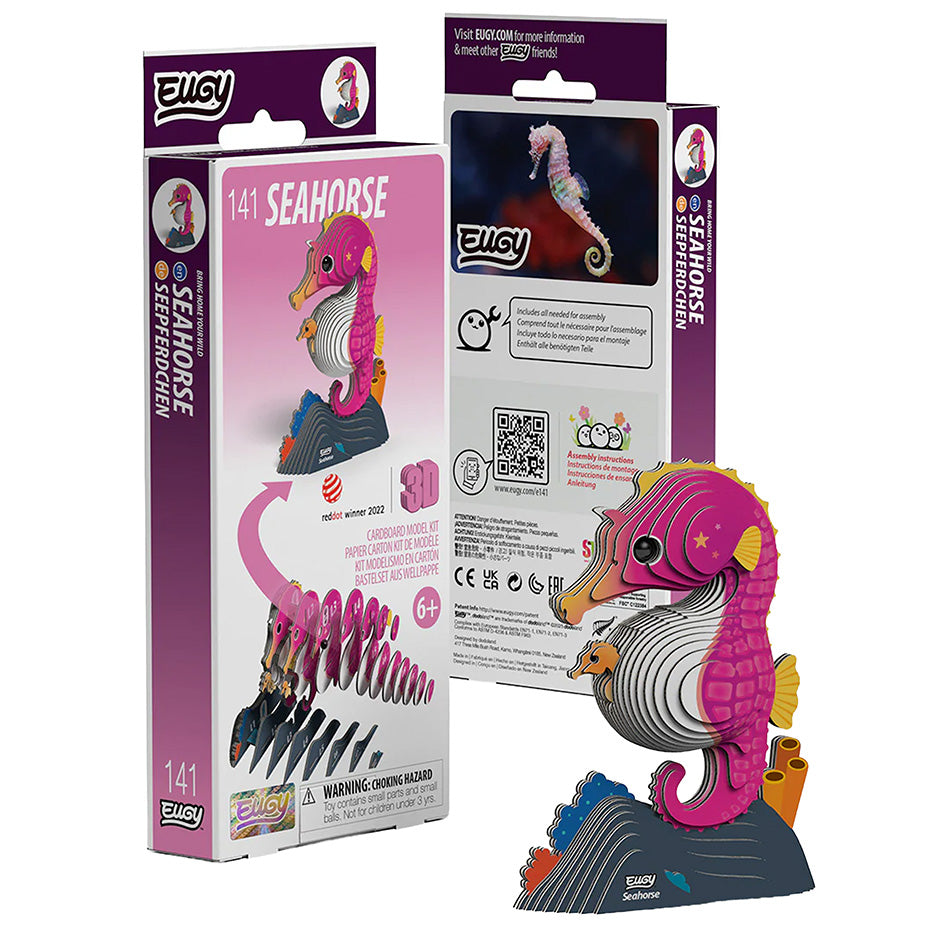 3D Cardboard Model Kit | Seahorse | Eugy