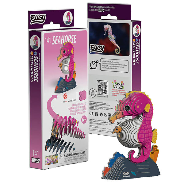 3D Cardboard Model Kit | Seahorse | Eugy