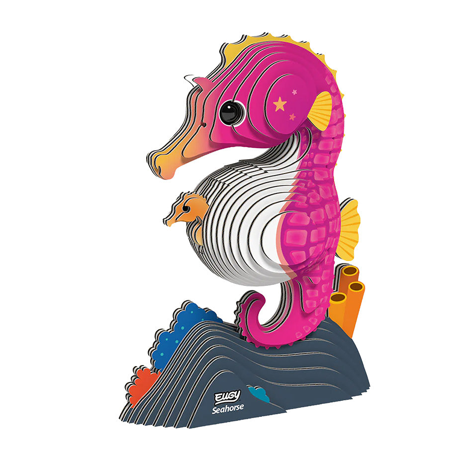 3D Cardboard Model Kit | Seahorse | Eugy