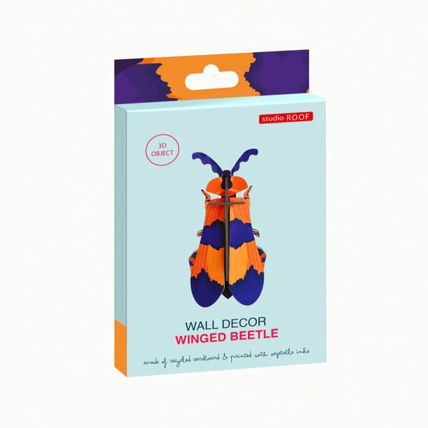3D Cardboard Model Wall Art Kit | Small Models | Winged Beetle | Studio Roof