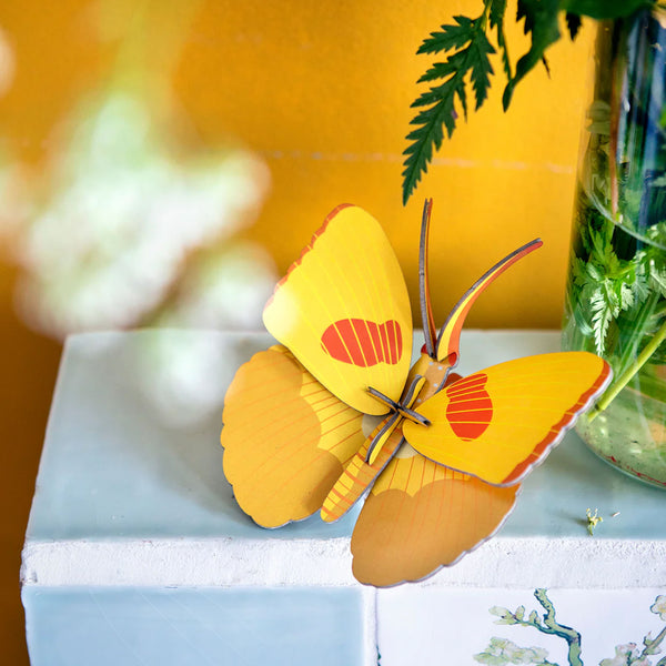 3D Cardboard Model Kit | Wall Art | B7 | Yellow Butterfly | Studio Roof