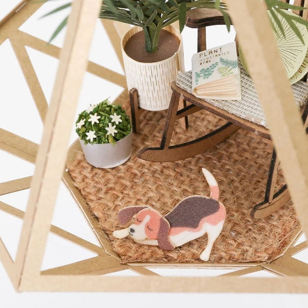 3D Paper Puzzle | Palm, Rocking Chair and Dog | PaperNthought