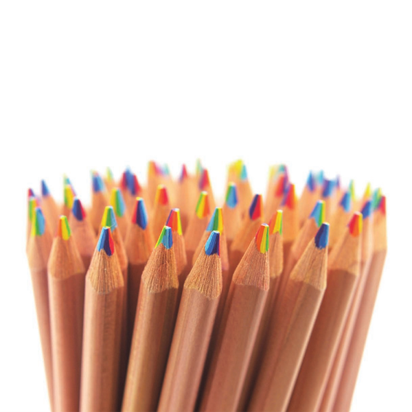 Pencil | Rainbow 7 in 1 colour | Natural Casing | Camel