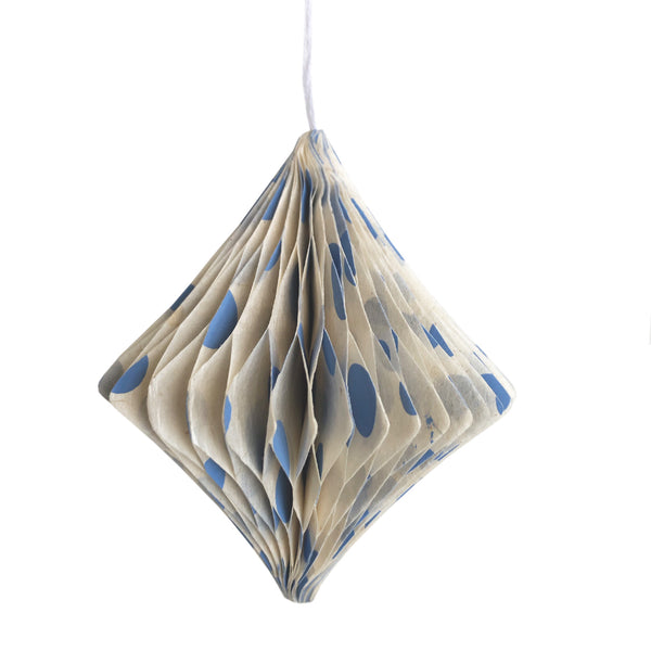 Handmade Nepalese Honeycomb Christmas Decoration | Diamond | 8 DESIGN OPTIONS AVAILABLE