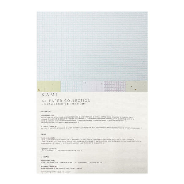 A4 Paper Pack | Japanese Collection M | 5 Designs | 25 Sheets