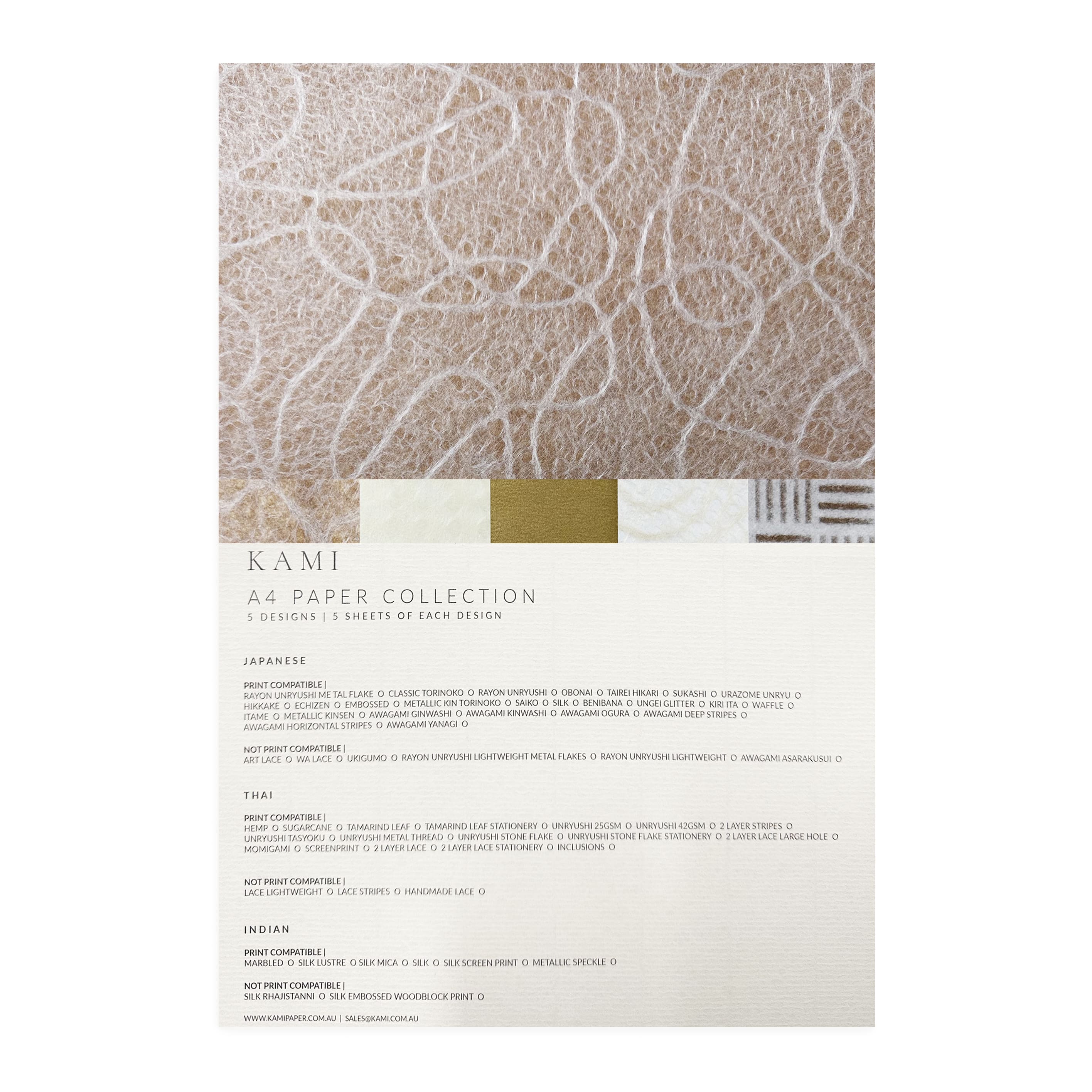 A4 Paper Pack | Japanese Collection T | 5 Designs | 25 Sheets