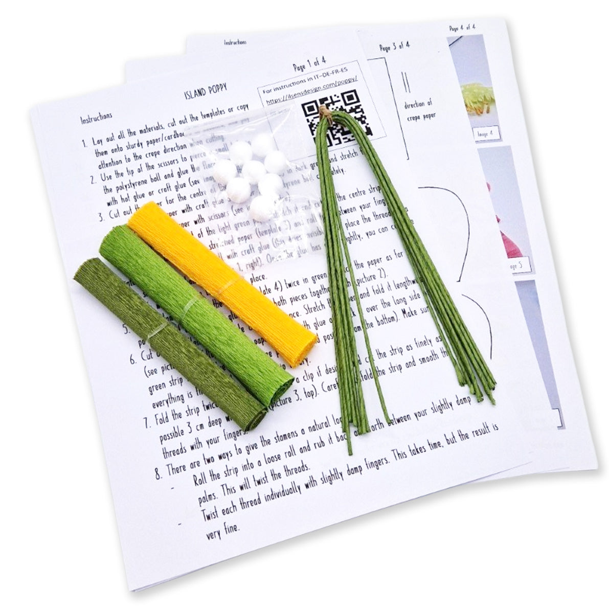 Art & Craft Kit | Crepe Paper Flower Kit | Island Poppy | Ilsens Design