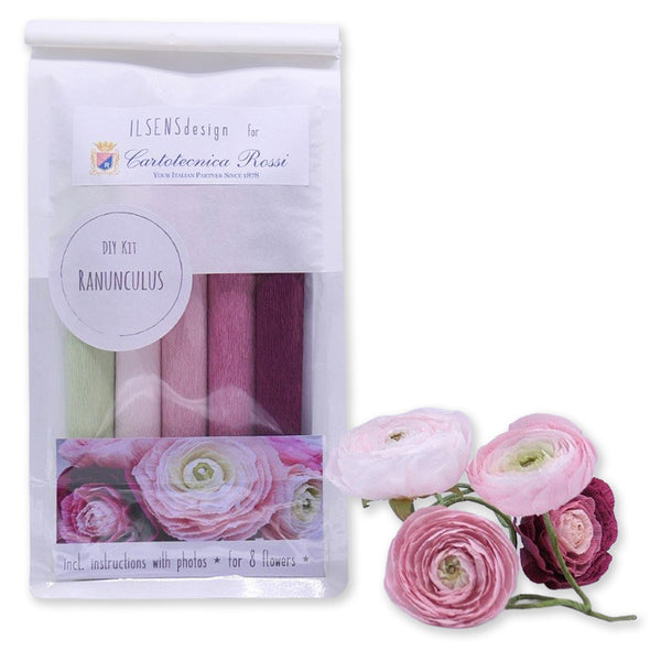Art & Craft Kit | Crepe Paper Flower Kit | Ranunculus | Ilsens Design