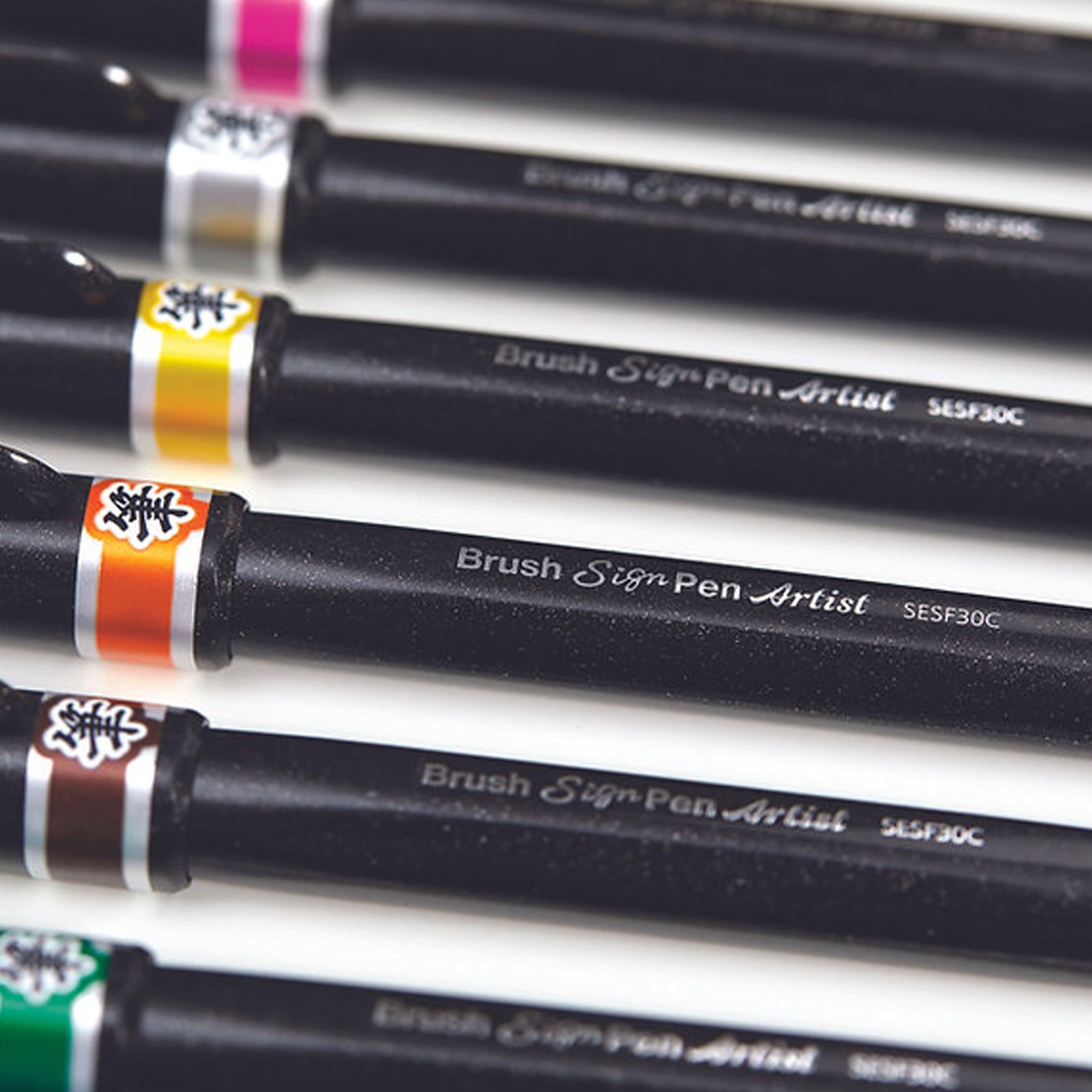 Brush Pen | Brush Pen Set | Artist | Ultra Fine | Pack of 6 | Pentel