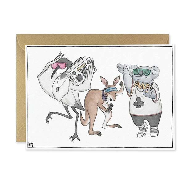 Australiana Card | Animals With Attitude | Erlenmeyer Art
