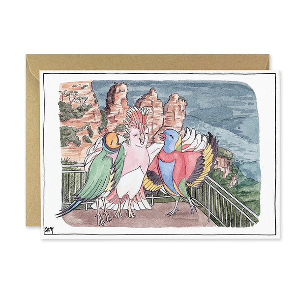 Australiana Card | Three Sisters | Erlenmeyer Art