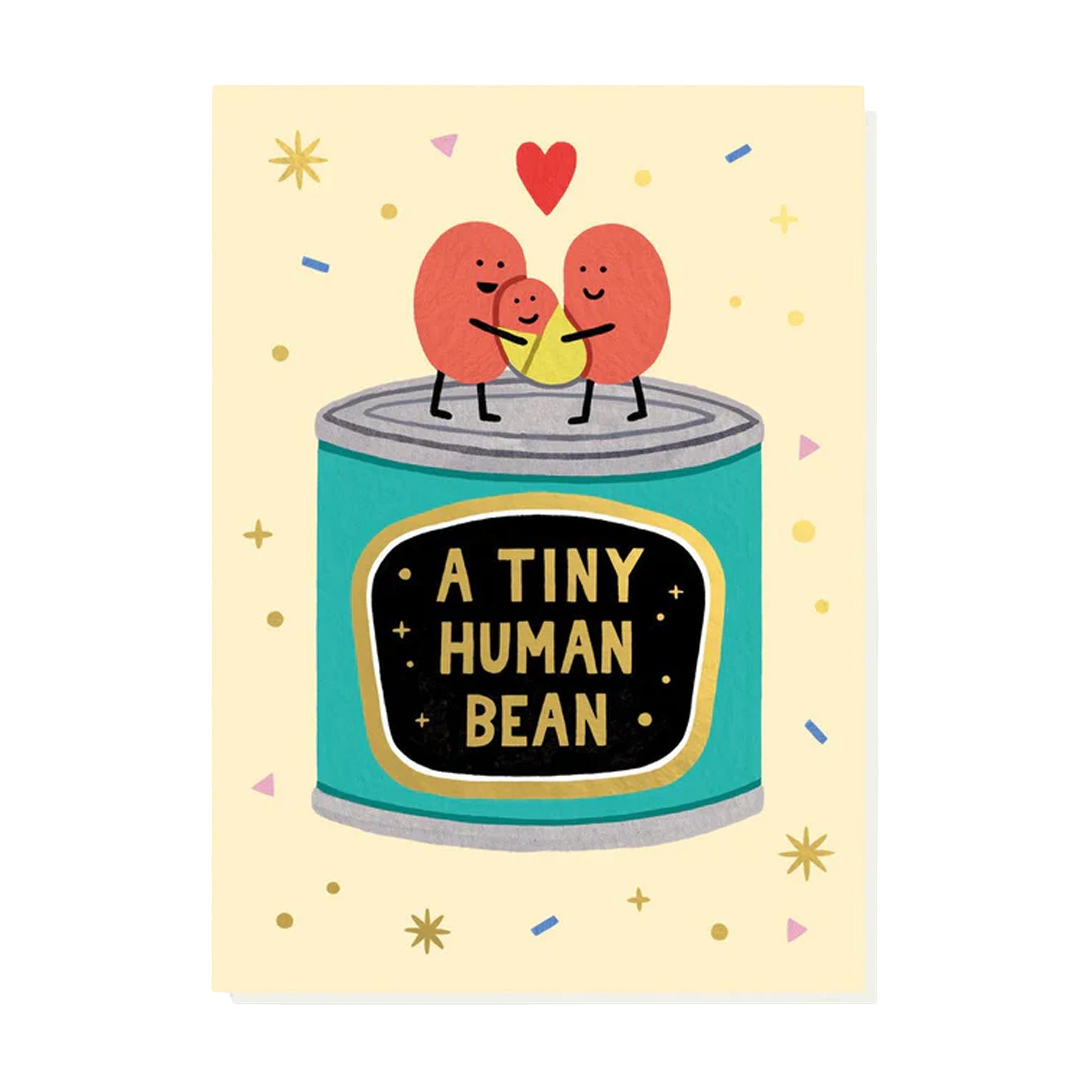 Baby Card | A Tiny Human Bean | Stormy Knight