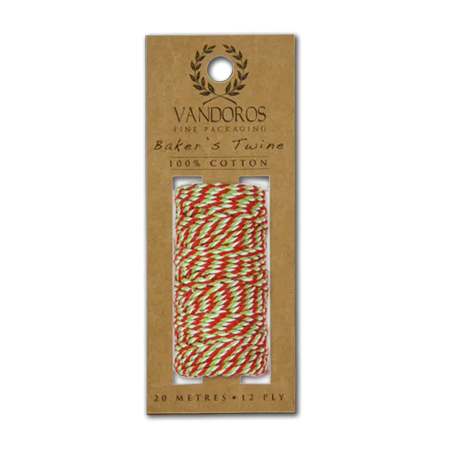 Twine | Baker's Twine | 12 Ply | 20 m | Vandoros | 6 COLOUR OPTIONS AVAILABLE
