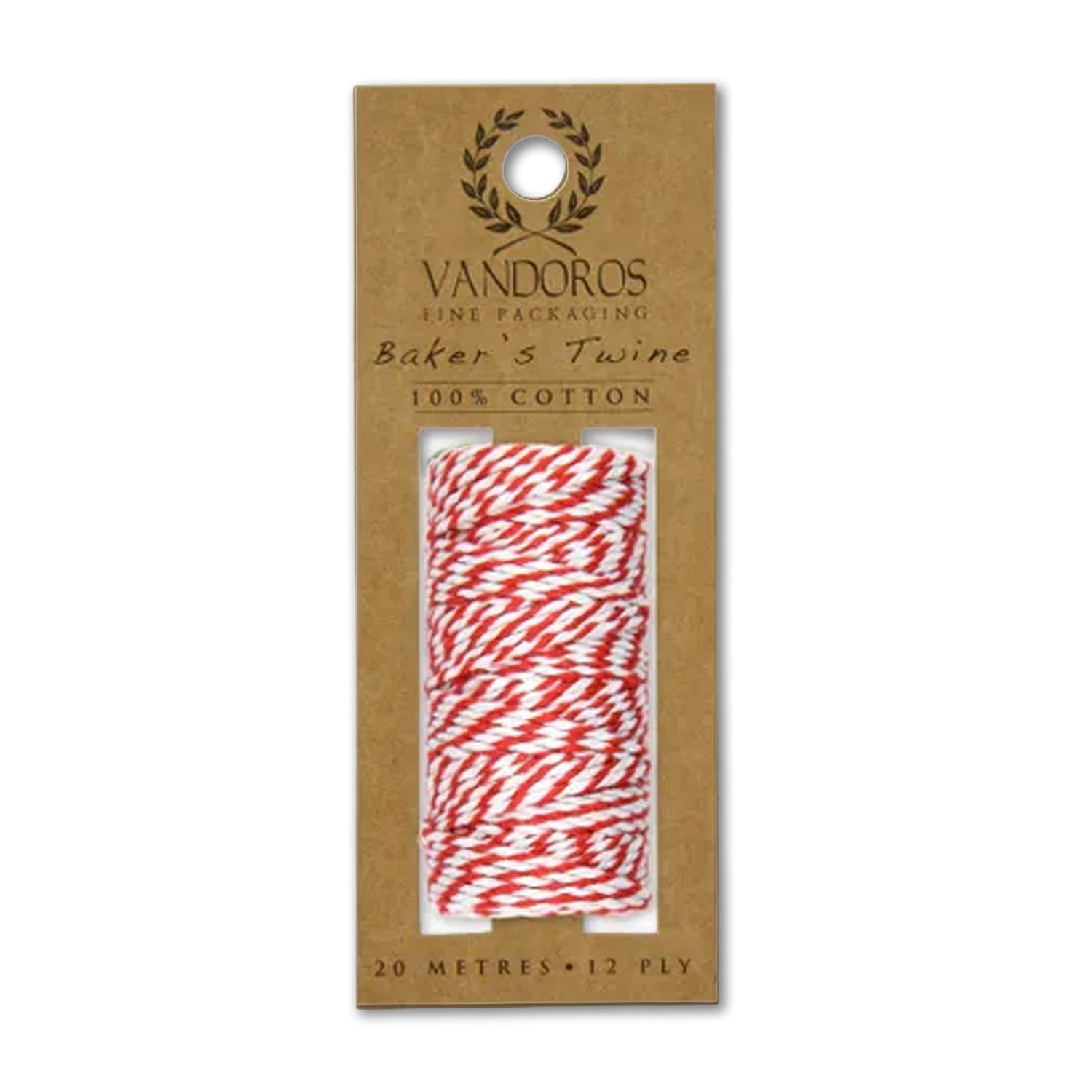 Twine | Baker's Twine | 12 Ply | 20 m | Vandoros | 6 COLOUR OPTIONS AVAILABLE