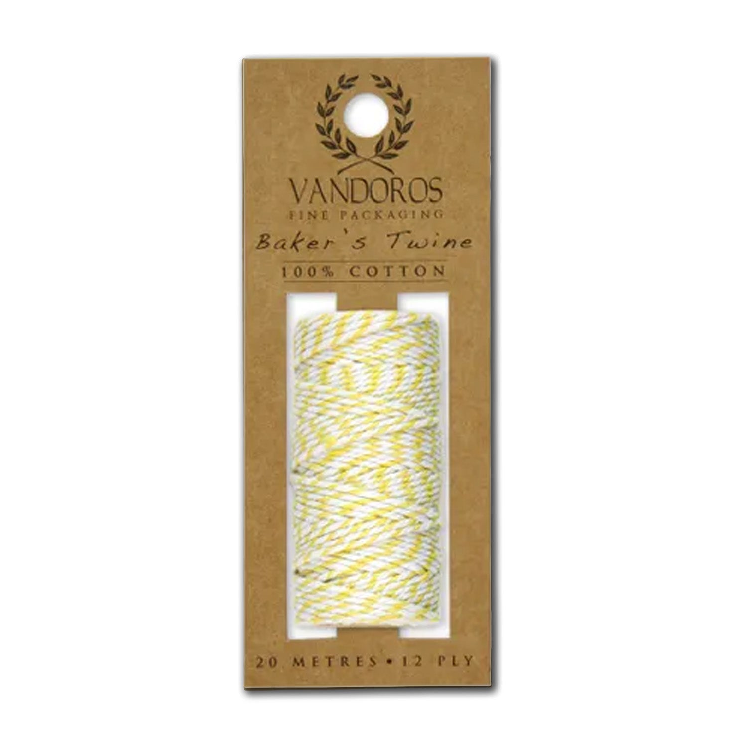 Twine | Baker's Twine | 12 Ply | 20 m | Vandoros | 6 COLOUR OPTIONS AVAILABLE