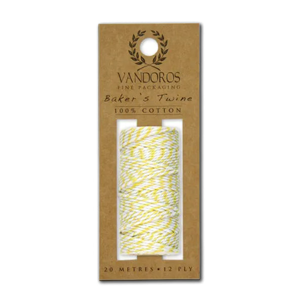 Twine | Baker's Twine | 12 Ply | 20 m | Vandoros | 6 COLOUR OPTIONS AVAILABLE