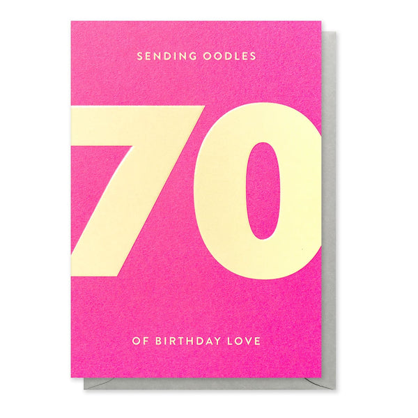 Birthday Card | 70 Sending Oodles Of Birthday Love | Lagom Design