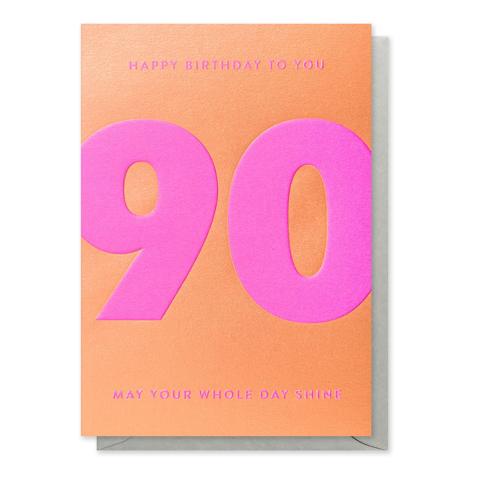 Birthday Card | 90 Happy Birthday To You May your Whole Day Shine | Lagom Design - Kami Paper