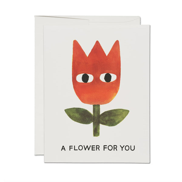Birthday Card | A Flower For You | Red Cap Cards - Kami Paper