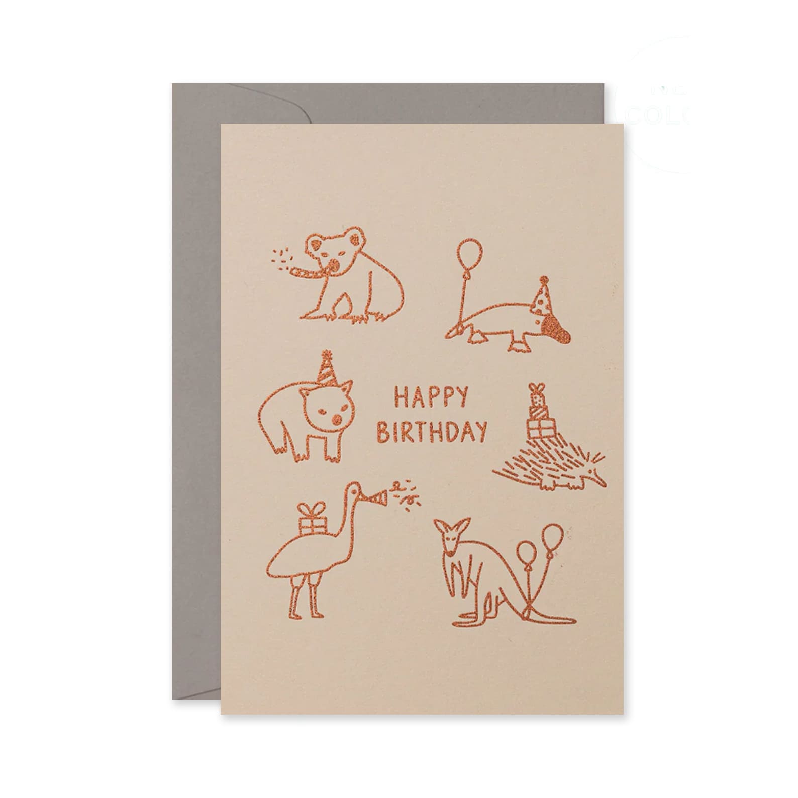 Birthday Card | Australian Birthday | Copper on Blush | Me & Amber