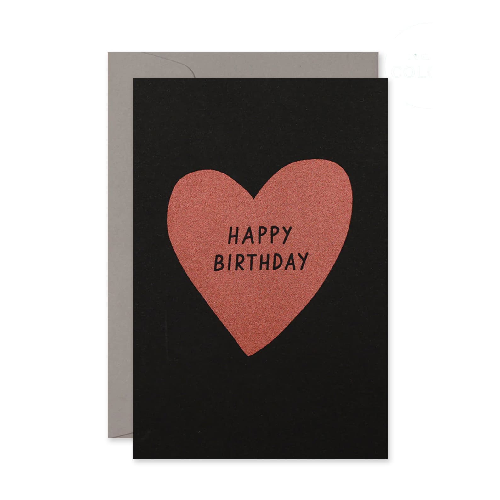 Birthday Card | Birthday Heart | Copper on Black | Me & Amber