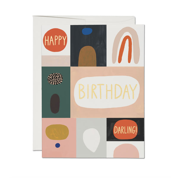 Birthday Card | Colour Block | Red Cap Cards