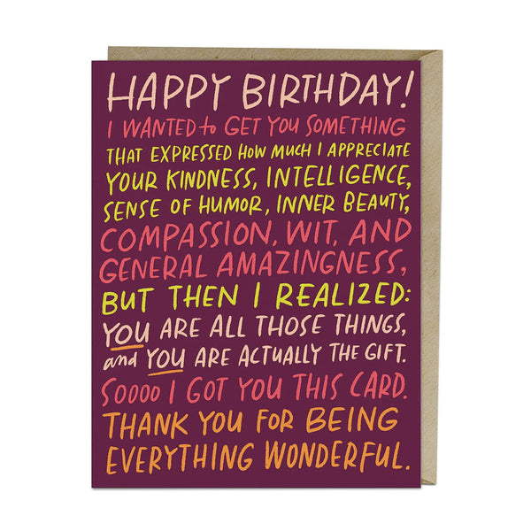 Birthday Card | Everything Wonderful | Em &Friends