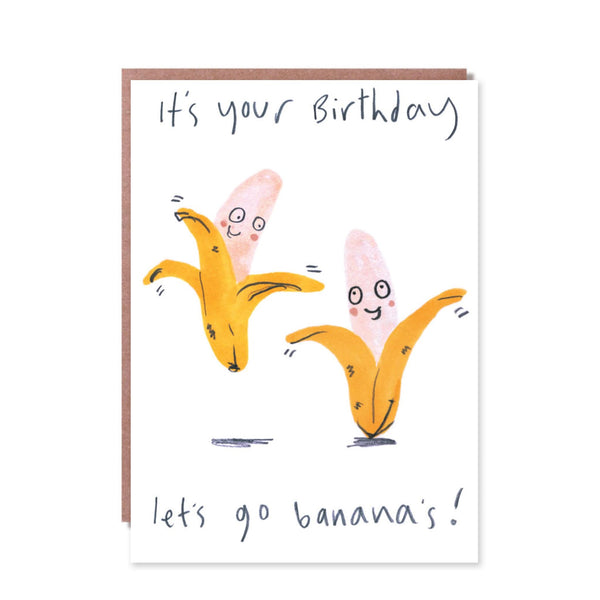 Birthday Card | It's Your Birthday Let's Go Bananas | Jo Clark Design