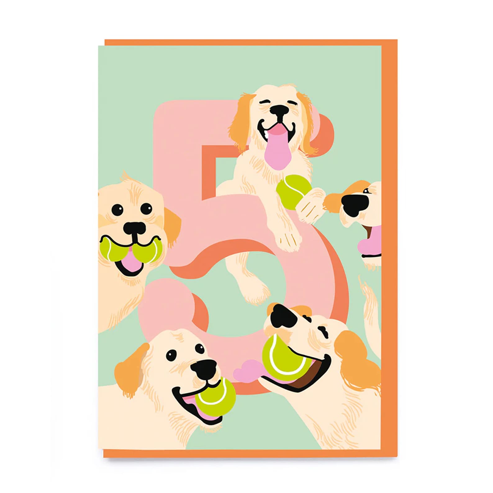 Birthday Card | 5 Labradors | Noi Publishing