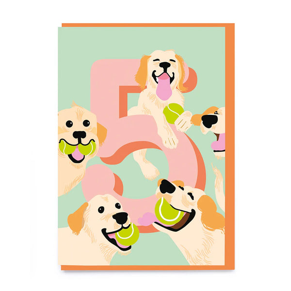 Birthday Card | 5 Labradors | Noi Publishing