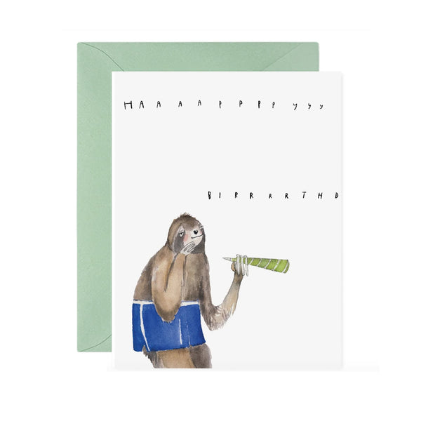 Birthday Card | Speedy Sloth | E.Frances Paper