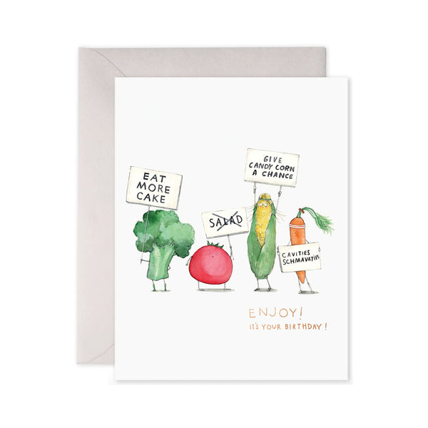 Birthday Card | Veggie Strike | E.Frances Paper