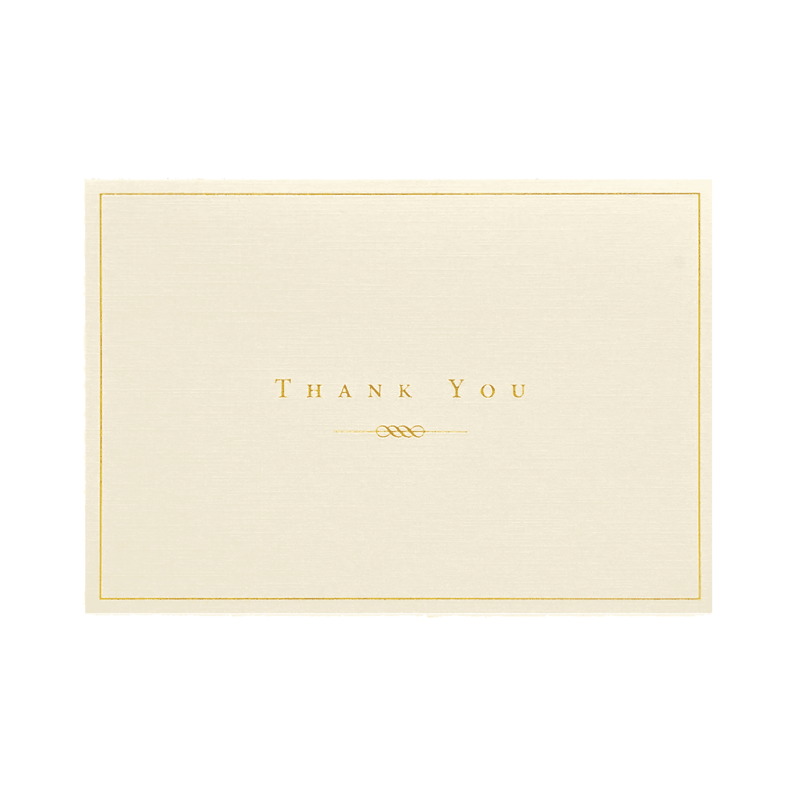 Thank You Card | Boxed Set | Thank You | Cream & Gold | Peter Pauper Press