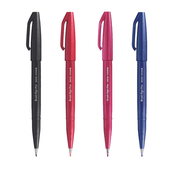 Brush Pen | Brush Sign Pen | Set of 24 | Pentel