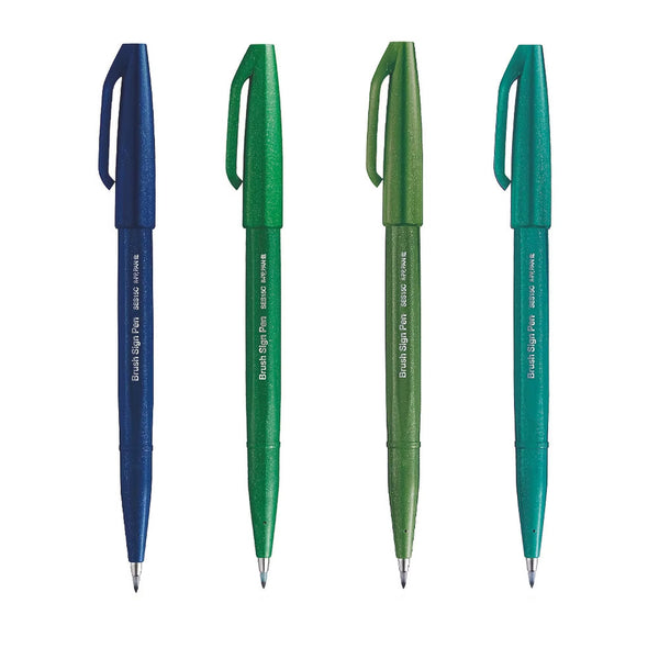 Brush Pen | Brush Sign Pen | Set of 24 | Pentel