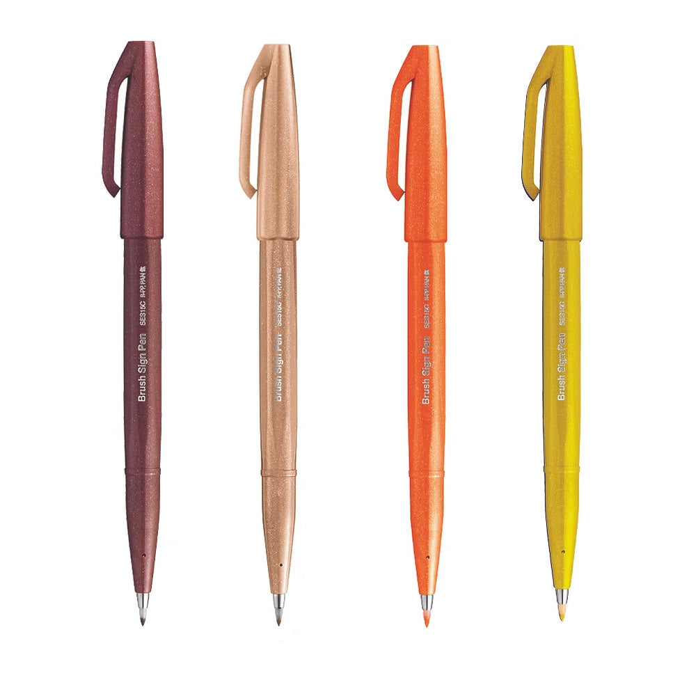 Brush Pen | Brush Sign Pen | Set of 24 | Pentel