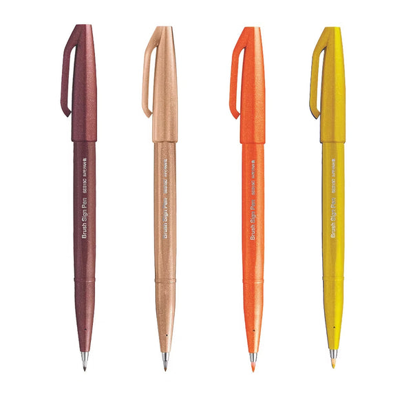 Brush Pen | Brush Sign Pen | Set of 24 | Pentel