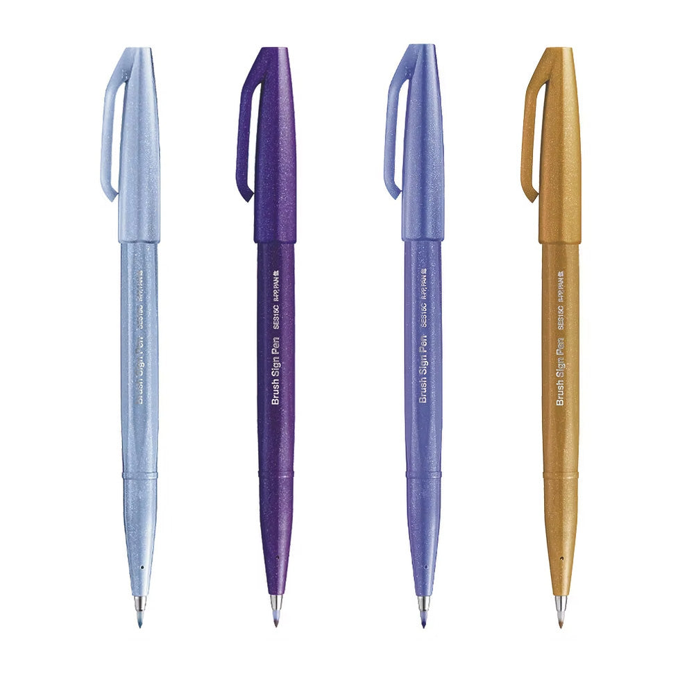 Brush Pen | Brush Sign Pen | Set of 24 | Pentel