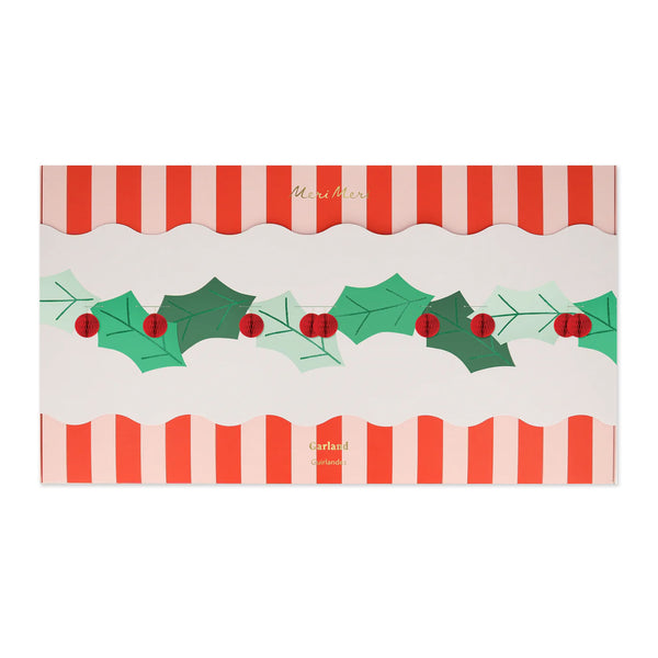 Christmas Decoration | Garland | Honeycomb Holly | Meri Meri