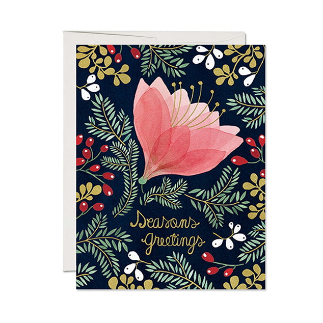 Christmas Card | Amaryllis Holiday | Red Cap Cards