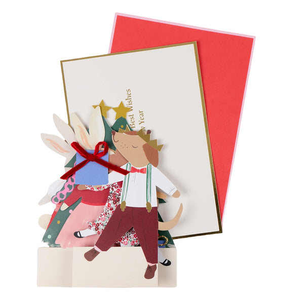 Christmas Card | Christmas Animal Friends Concertina | Meri Meri