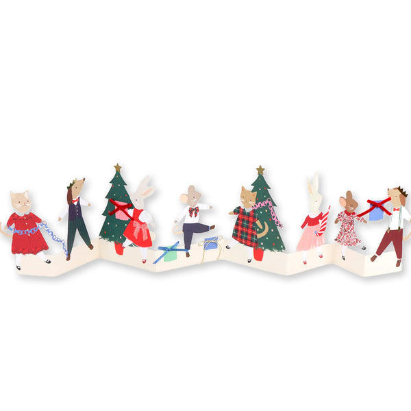 Christmas Card | Christmas Animal Friends Concertina | Meri Meri