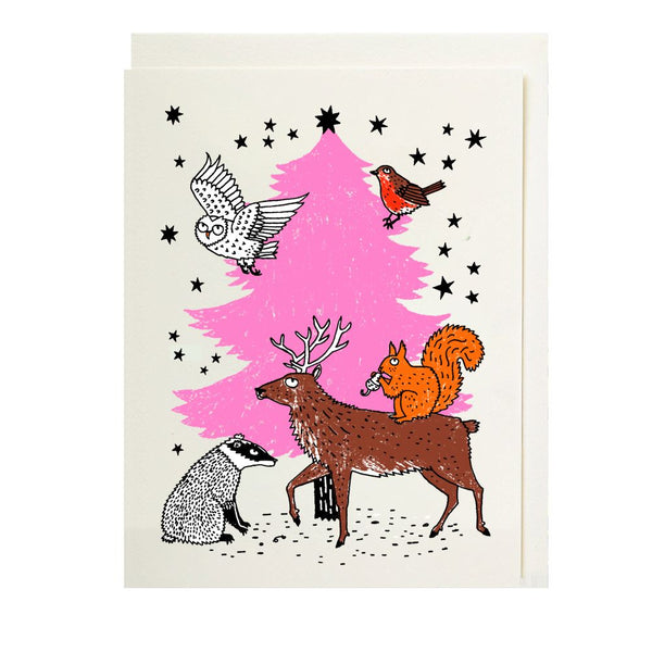 Christmas Card | Christmas Tree Animals | Archivist
