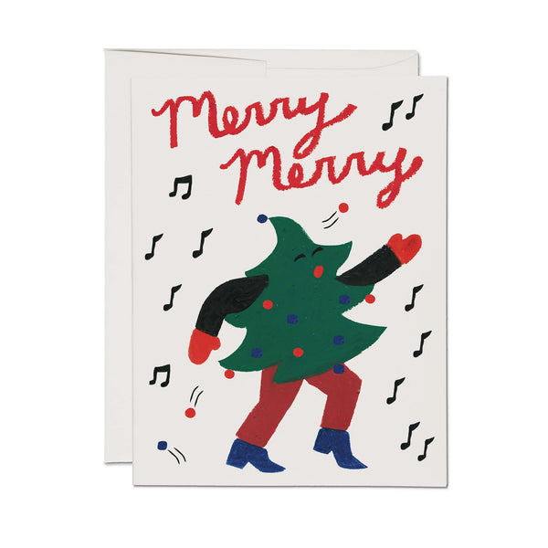 Christmas Card | Dancing Tree | Red Cap Cards