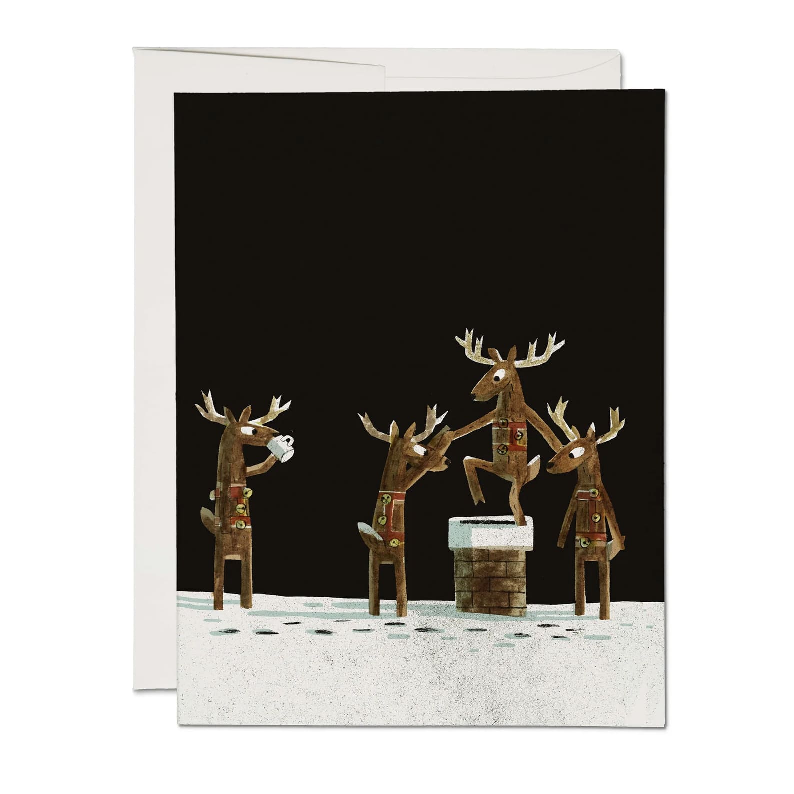Christmas Card | Down The Chimney | Red Cap Cards