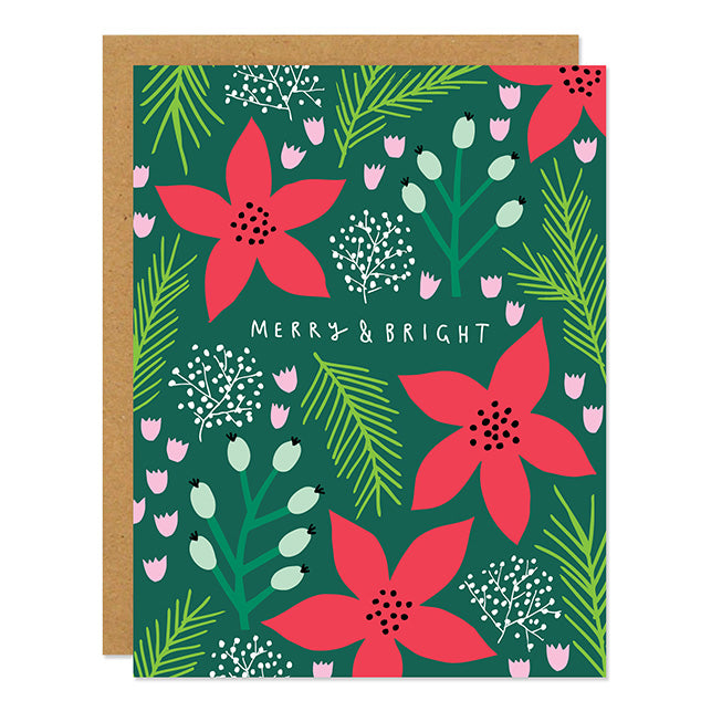 Christmas Card | Poinsettia | Badger & Burke