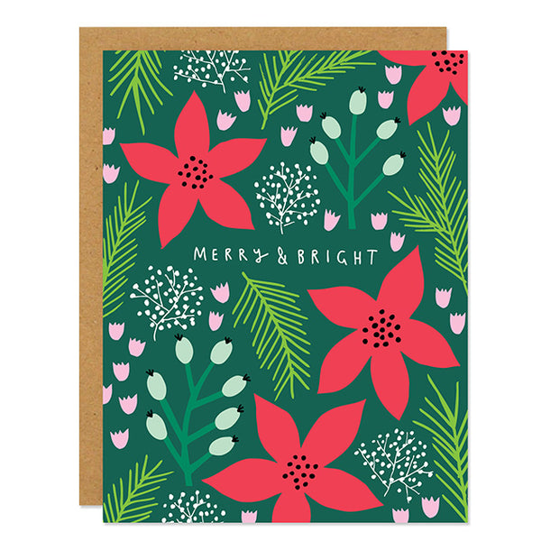 Christmas Card | Poinsettia | Badger & Burke