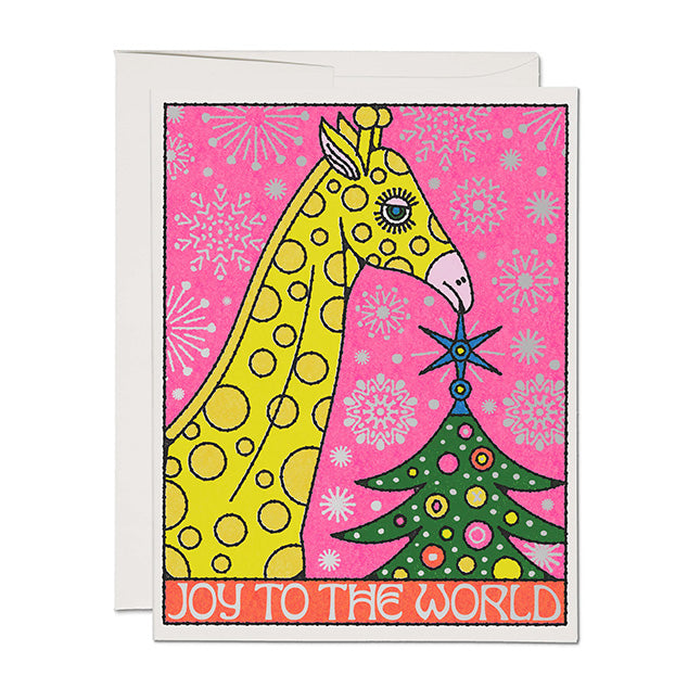 Christmas Card | Giraffe Topper | Red Cap Cards